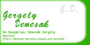 gergely demcsak business card