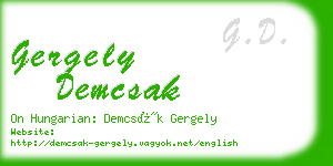 gergely demcsak business card